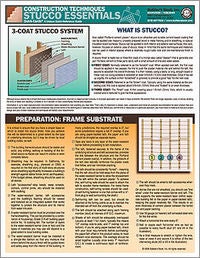 Item #23649 Quick Card: Construction Techniques: Stucco Essentials. Inc Builder's Book