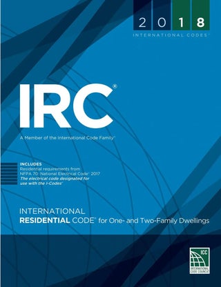 Item #25619 2018 International Residential Code Softcover (IRC 18). 3100S18