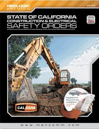Item #25876 State of California Construction & Electrical Safety Orders (CAL/OSHA). Mancomm
