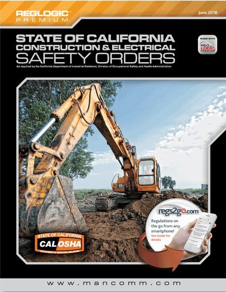 Item #25876 State of California Construction & Electrical Safety Orders (CAL/OSHA). Mancomm.