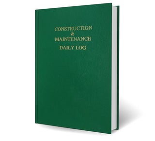 Item #25926 Construction & Maintenance Daily Log. Safety Meeting Outlines