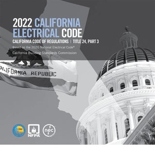 Item #26201 2022 California Electrical Code, Title 24, Part 3. California Building Standards...