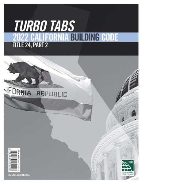 Item #26221 Turbo Tabs: 2022 California Building Code, Title 24, Part 2. ICC.