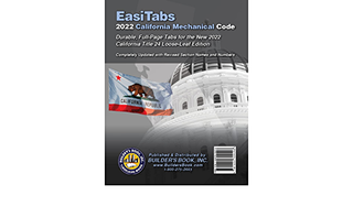 Item #26262 2022 EASI TABS:CALIFORNIA MECHANICAL CODE. BUILDER'S BOOK