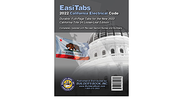 Item #26263 2022 EASI TABS:CALIFORNIA ELECTRICAL CODE. BUILDER'S BOOK.