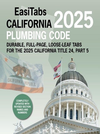 Item #26488 EasiTabs: 2025 California Plumbing Code Title 24, Part 5. Builder's Book