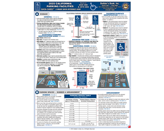 Item #26535 2025 California Accessibility Parking Facilities Quick-Card Based On 2025 CBC &...